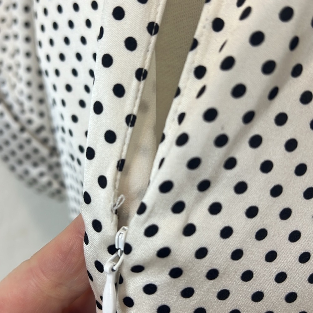 NWT Hellessy Ravena BNW Polka Dot Ruffle Hem Dress Size 8 - Picture 11 of 12